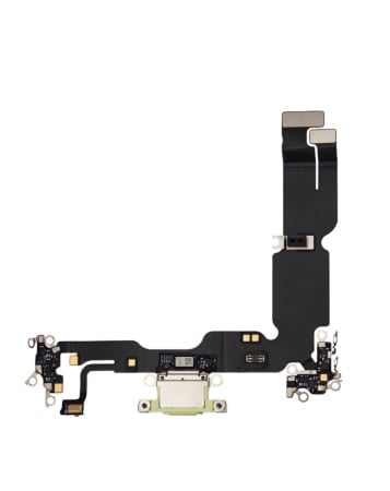 Order the Charging Port Flex Cable for iPhone 15 Plus in Yellow, aftermarket version.

