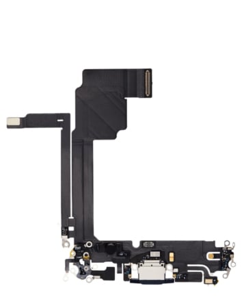 Order the premium charging port flex cable for iPhone 15 Pro Max in black titanium.