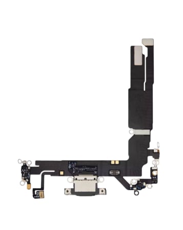 Stock up on the premium black charging port flex cable for iPhone 16.