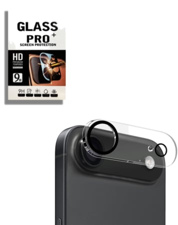 Back Camera Tempered Glass for iPhone 17 Air (Black-Edged)