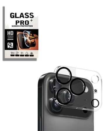 Back Camera Tempered Glass for iPhone 17 Pro Max (Black-Edged)