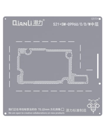 Buy the QianLi Bumblebee QS154 Middle Layer Stencil for Galaxy S21 Plus G996, Not Returnable.