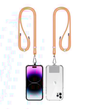 Mobile Phone Straps w/Card Holder - ORANGE (Only Ground Shipping)
