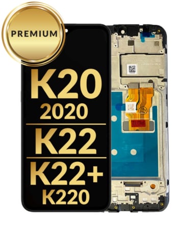 LCD Assembly with Frame for LG K20 (2020) / K22 / K22 Plus (K220) (BLACK) (Premium)