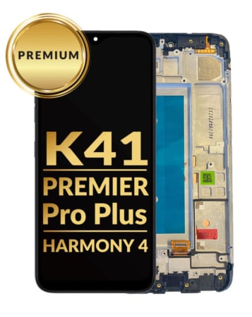 LCD Assembly with Frame for LG K41 / Premier Pro Plus / Harmony 4 (BLACK) (Premium)