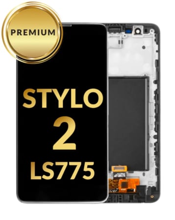 LCD Assembly with Frame for LG Stylo 2 (LS775) (BLACK) (Premium)