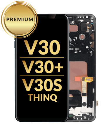 OLED Assembly with Frame for LG V30 / V30+ / V30S ThinQ (BLACK) (Premium)