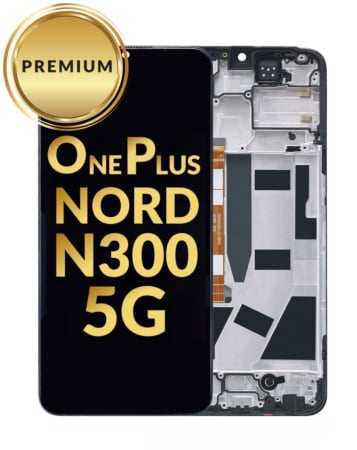 LCD Assembly with Frame for OnePlus Nord N300 5G (BLACK) (Premium)