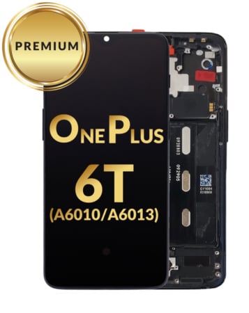 OLED Assembly with Frame for Oneplus 6T (A6010 / A6013) (BLACK) (Premium)