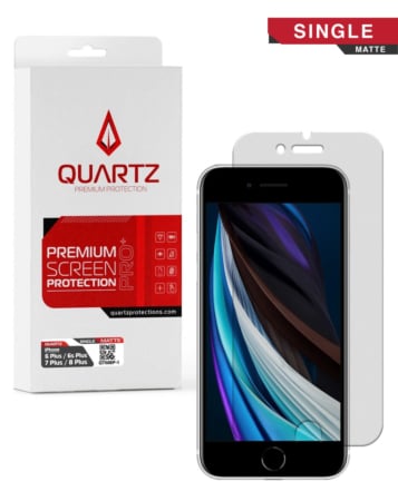 QUARTZ Matte Tempered Glass for iPhone 8 Plus / 7 Plus / 6s Plus / 6 Plus (Single Pack)