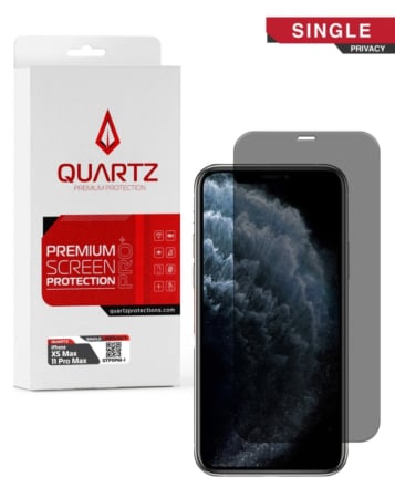 QUARTZ Privacy Tempered Glass for iPhone XS Max / 11 Pro Max (Single Pack)