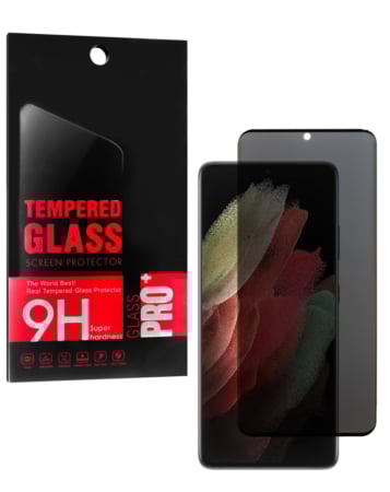 Privacy Tempered Glass for Galaxy S21 Ultra (Case Friendly / Anti-Spy / 1 Piece)