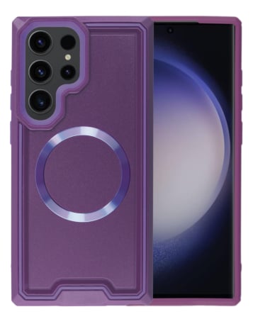 Non-Slip Translucent Matte Wireless Charging Case (PURPLE) for Galaxy S23 Ultra (Only Ground Shipping)