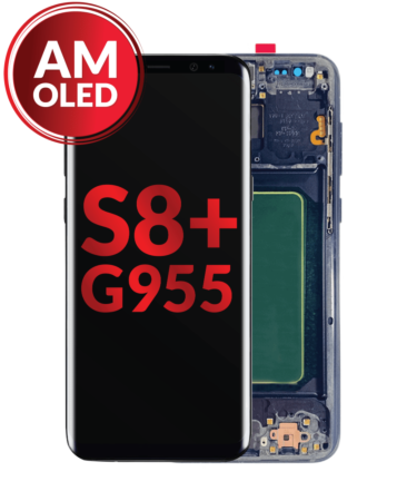 OLED Assembly with Frame for Galaxy S8 Plus (G955) (MIDNIGHT BLACK) (Aftermarket OLED)