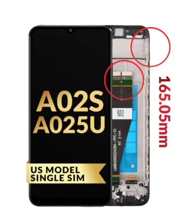 LCD Assembly with Frame (US Version / Single Sim) for Galaxy A02s (A025U / 2020) (Premium)