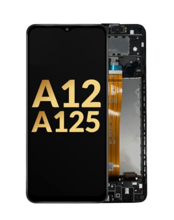 LCD Assembly with Frame for Galaxy A12 (A125 / 2020) (Service Pack)