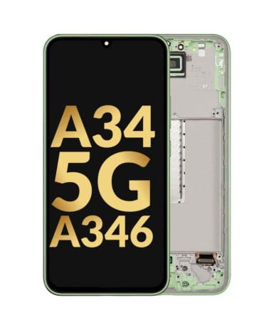 OLED Assembly with Frame for Galaxy A34 5G (A346 / 2023) (AWESOME LIME) (Premium)