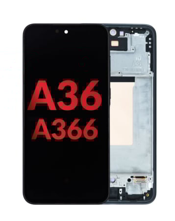 OLED Assembly with Frame for Galaxy A36 (A366/2025) (BLACK) (Aftermarket OLED)