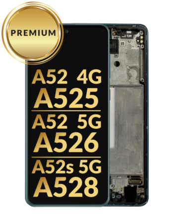 OLED Assembly with Frame for Galaxy A52 4G (A525 / 2021) / A52 5G (A526 / 2021) / A52s 5G (A528 / 2021) (AWESOME BLUE) (Premium)
