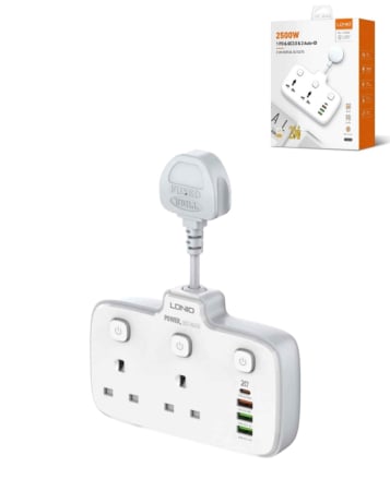LDNIO SC2413 Universal Power Extension w/ 3x USB A+C Outlet (Only Ground Shipping)