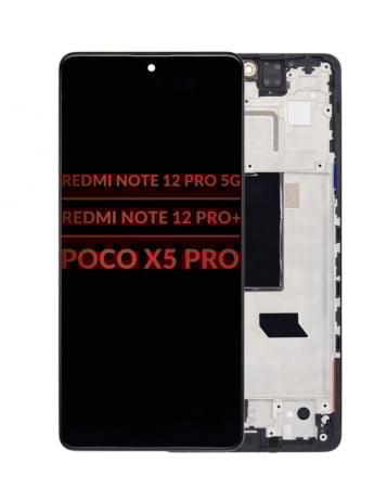 LCD Assembly with Frame for Xiaomi Redmi Note 12 Pro 5G / Redmi Note 12 Pro+ / Poco X5 Pro (Aftermarket Incell)