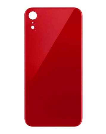 Stock up on the Back Glass with a Bigger Camera Hole for iPhone XR in Red without logo.
