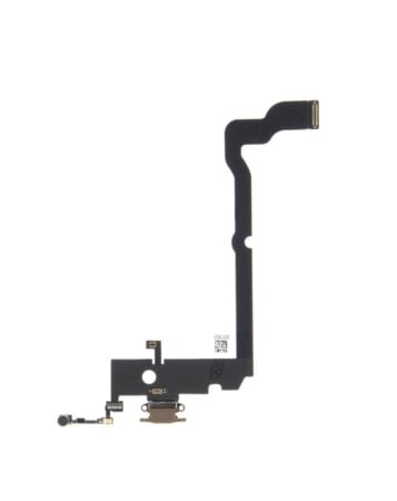 Shop the aftermarket charging port flex cable for iPhone XS in gold.