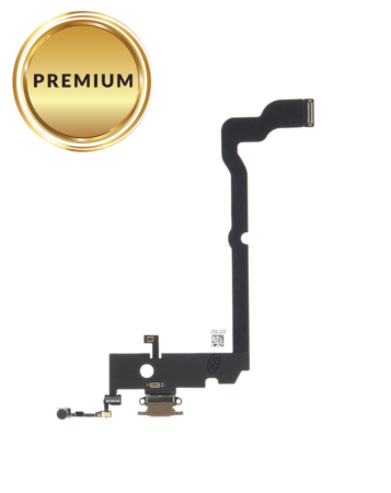 Buy the premium charging port flex cable for iPhone XS in gold.