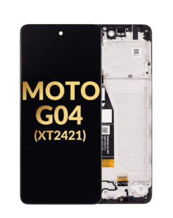 LCD Assembly with Frame for Motorola Moto G04 (XT2421 / 2024) (Premium)