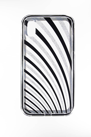 Bling Lines Pattern Hybrid Fusion Bumper Clear Crystal Case - 1 for iPhone XR (Only Ground Shipping)