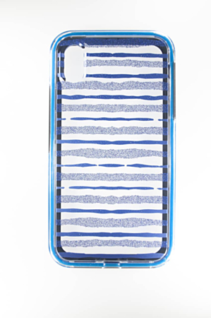 Bling Lines Pattern Hybrid Fusion Bumper Clear Crystal Case - 2 for iPhone XR (Only Ground Shipping)