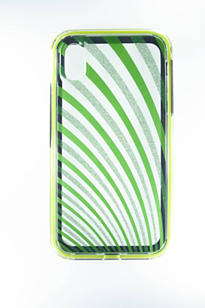 Bling Lines Pattern Hybrid Fusion Bumper Clear Crystal Case - 4 for iPhone XR (Only Ground Shipping)