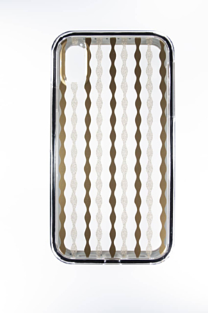 Bling Lines Pattern Hybrid Fusion Bumper Clear Crystal Case - 5 for iPhone XR (Only Ground Shipping)