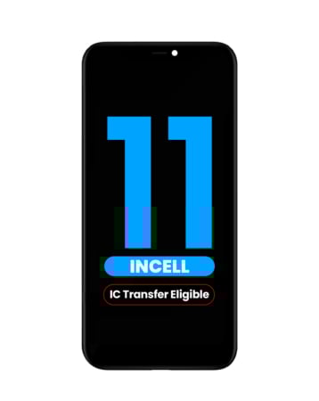 Order the LCD Assembly with Steel Plate for iPhone 11, aftermarket Incell QV6, IC transfer eligible.








