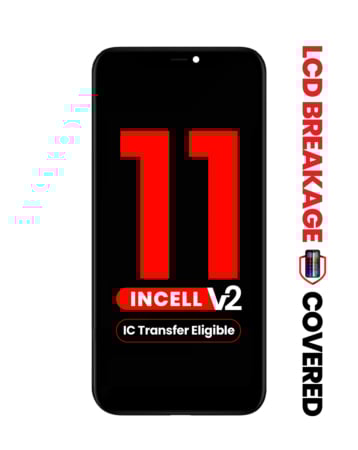Grab the wholesale deals on the LCD Assembly with Steel Plate for iPhone 11, aftermarket Incell QV7 Version 2, IC transfer eligible, exclusive LCD breakage.