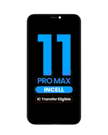 Shop the LCD assembly for iPhone 11 Pro Max, aftermarket Incell/QV6, IC transfer eligible.