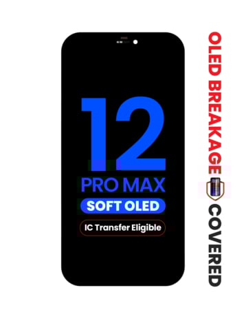 Order the OLED Assembly for iPhone 12 Pro Max Aftermarket QV8 Soft IC Transfer Eligible Exclusive OLED Breakage Warranty.






