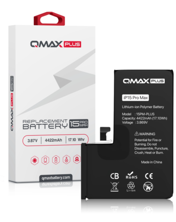 QMAX Plus Replacement Battery for iPhone 15 Pro Max