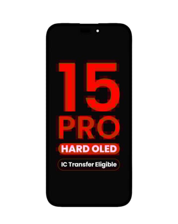 Buy the OLED Assembly for iPhone 15 Pro, Aftermarket QV8 Hard type, IC transfer eligible.