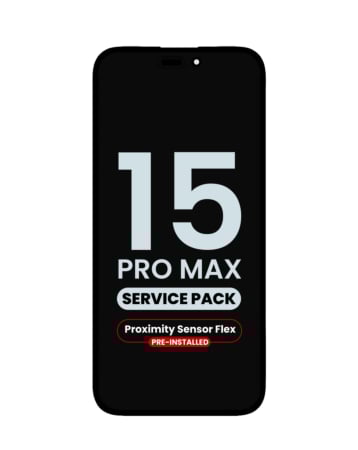 OLED Assembly with Proximity Sensor Flex Pre-Installed for iPhone 15 Pro Max (Service Pack)