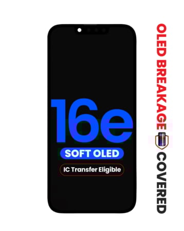 OLED Assembly for iPhone 16e (Aftermarket QV8 / Soft) (IC Transfer Eligible) (Exclusive OLED Breakage Warranty)