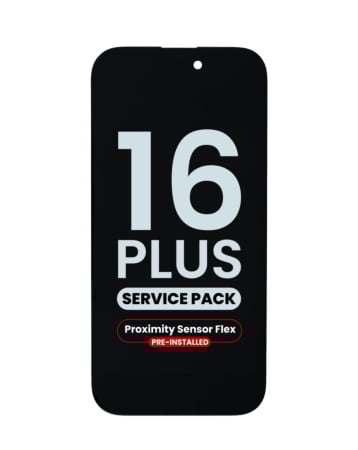 Order the OLED Assembly with Proximity Sensor Flex Pre-Installed for iPhone 16 Plus, Service Pack.