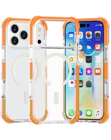 TPU Mesh Sport Case with Wireless Charging - ORANGE for iPhone 17 Pro Max (Only Ground Shipping)