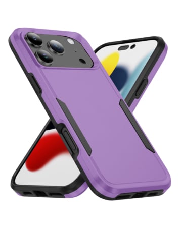Dual Layers Shockproof Strong Case - PURPLE for iPhone 17 Pro Max (Only Ground Shipping)