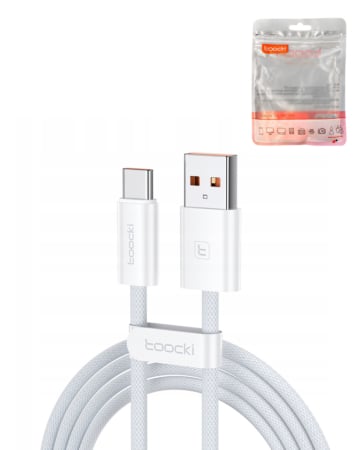 Toocki Braided USB A-C Fast Charging Data Cable (WHITE) (66w) (3ft) (Only Ground Shipping)