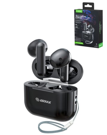 Esoulk New True Wireless Earbuds (BLACK) (Only Ground Shipping)