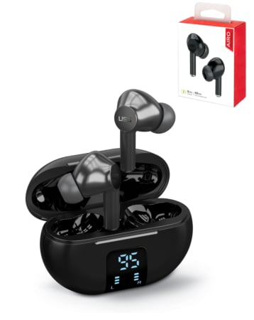 USG by PowerPeak - Airo True Wireless Bluetooth Earbuds - BLACK (Only Ground Shipping)