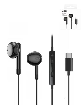 USG by PowerPeak - USB-C Headphone - BLACK (Only Ground Shipping)