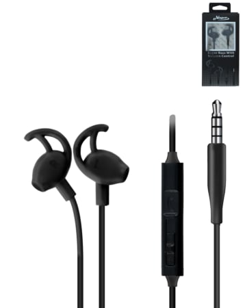 eVogue Super Bass Headphone w/ Volume Control - BLACK (Only Ground Shipping)