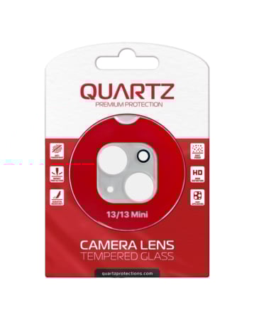 Purchase the Quartz Clear Back Camera Tempered Glass for iPhone 13 and 13 Mini.

